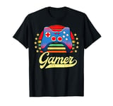 Vintage Gaming Video Game Players Teenage Boys Men Gamer T-Shirt