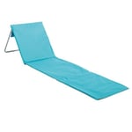 Matelas De Plage Léger Et Pliable, Avec Poche Zippée Et Sangle De Maintien, Turquoise, Tube En Acier, Imperméable