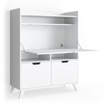 Vicco - Secrétaire bureau Berdi, Blanc, 110 x 45 cm