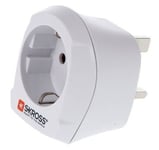 Adaptateur De Voyage SKROSS: Royaume-Uni Vers Europe 230V 7A, Blanc