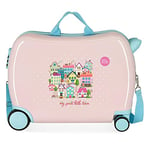 Roll Road My Little Town Valise pour Enfant Rose 50 x 38 x 20 cm Rigide ABS Fermeture à Combinaison latérale 34 l 1,8 kg 4 Roues Équipement à Main