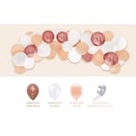 Kit Arche A Ballons Baby Fille 24 Ballons Blanc / 10 Ballons Rose/ 6 Ballons Or 3 Metres De Ruban Accrocje Ballons