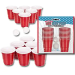 22pc Mini Beer Pong Set Party Drinking Game Red Cup Beerpong 20Cup 2Ball G3366