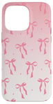 Coque pour iPhone 14 Pro Max Mignon rose aura esthétique coquette rose nœuds fille