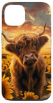 iPhone 13 Highland Cow, Sunflowers, Country & Farm Spring & Western Case