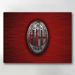 Canvastavla / Tavla - AC Milan - 40x30 cm - Canvas multifärg