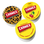 Carmex Lip Balm Pot Mixed Pack of 3 (Cherry Classic amp Wild) 7.5 g (Pack of 3)