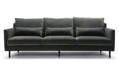 Sally 3-Sits Soffa XL Classic Velvet Grey (Med svankkuddar)