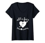 Womens Everything is Fair in Love & Poetry Pop Music Fan V-Neck T-Shirt