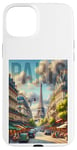 Coque pour iPhone 15 Plus Paris France Tour Eiffel Peinture à L'huile