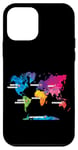 Coque pour iPhone 12 mini Carte Colorée Terre Pays Continent Géographie Carte Du Monde