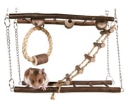 Trixie Natural Living Suspension Bridge Small Pet Toy Exercise Play Wood Rope