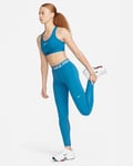 Women’s Nike Pro Mid Rise Mesh Panel Tight Leggings Size Small Running Gym Blue