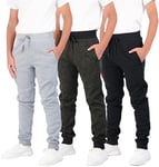 Real Essentials 3 Pack: Men's Tech Fleece Active Athletic Casual Jogger Sweatpants with Pockets (as8, Alpha, 3X_l, Regular, Regular, Set C)