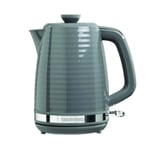 Daewoo SDA1973 Hive 1.7L Capacity Textured Body Kettle with Concealed Heeating Element, Removable Filter, Automatic and Manual Switch Off with Boil Dry Protection, 3000W Type G- Grey