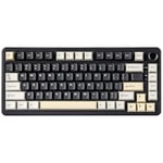 YUNZII B75 Clavier Mécanique 75% Hot Swap Clavier avec Knob RGB Backlit Gasket Jeu Clavier avec Double-Shot PBT Keycaps Cherry Profile pour Win/Mac (Black, Blue Grey Tactile Switch)