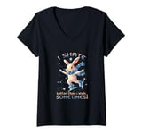 Womens I skate better than I walk sometimes V-Neck T-Shirt