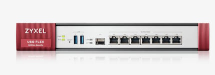 ZYXEL USG Flex Firewall 7 Gigabit user-definable ports, 1*SFP, 2* USB with 1 year UTM USG Flex Firewall with 1 year UTM