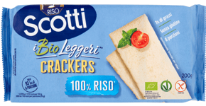 Rice Crackers Scotti Organic Vegan Gluten-Free Flour Biscuits Savory Snack 200 g