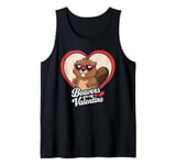 Beavers Are My Valentine Cute Beaver Heart Valentines Day Tank Top