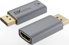 Premiumcord Premiumcord Displayport Till Hdmi Adapterkabel, 8K@60Hz, 4K@144Hz Hane/Female, Guldpläterad