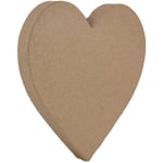 Country Love Crafts 8.25-inch Papier Mache Solid Heart, Manila