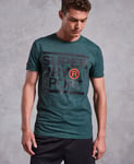 Superdry Core S/S Graphic Tee - Forest / Black Twist - L