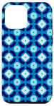 Coque pour iPhone 12 Pro Max Navy Blue Polka Dots Symmetry Nautical Mediterranean Pattern