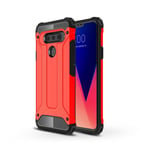 LG V40 ThinQ heavy duty rosoinen hybrid suojakotelo - Punainen