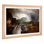 Big Box Art Framed Print of Thomas Moran The Wilds of Lake Superior Design | Wall Art Picture | Home Decor for Kitchen, Living Room, Bedroom, Hallway, Oak, A2 / 24.5x18 Inch / 62x45cm