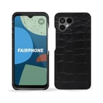 Coque cuir Fairphone 4 - Coque arrière - Noir - Cuir Abaca - Neuf