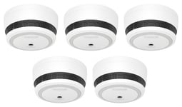 5 x Cavius CV2106 Wireless RF Optical Smoke Alarms 10 Year Lithium Battery