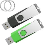 Clé USB fiable de 32 Go : Ce Pack de 2 clés USB de 32 Go est testé Deux Fois Avant l'expédition et équipé de puces de Haute qualité pour garantir des