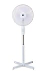 Knight 16" Fan Pedestal Stand Fan, 125cm Adjustable Height, 3 Speed Setting, Wide Cross Base, Oscillating, Tilting head - White