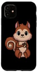 Coque pour iPhone 11 Anime écureuil chibi kawaii japonais drôle mignon design