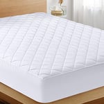 Utopia Bedding Protège-Matelas matelassé (très Grand lit californien) – Protège-Matelas élastique – Housse de Matelas Extensible jusqu'à 40,6 cm de Profondeur – Surmatelas Lavable en Machine