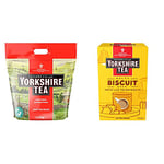 Yorkshire Tea Bags 3.25 Kg (1040 tea bags) & Biscuit Brew Flavoured Tea Bags, Pack of 4 (Total 160 Tea bags)