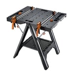 WORX Pegasus WX051 Versatile Multi Function Folding Work Table & Sawhorse with Quick Clamps and Holding Pegs, Portable and Lightweight Workbench, Perfect for Workshop and DIY Tasks