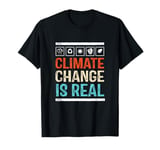 Retro Alphabet Climate Change Is Real T-Shirt