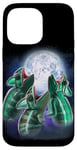 iPhone 14 Pro Max 3 Chameleons Howling At The Moon Funny Chameleon Pet Lizard Case