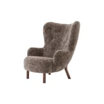 Petra Vb3 Lounge Chair, Sheepskin Sahara/oiled Walnut