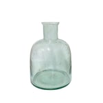 Elegant Tall Green Bubble Glass Vase 20cm Tall