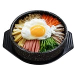 Casserole,Stone Bowl Cooking pan Rice Cooker Handcrafted Speckled Ceramic pan Casserole Bibimbap Bowl Hot pan for Cooking Soup Black 1l