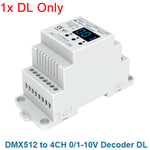 DL DL-L DMXorgto 4CH 0-10V 1-10V Décodeur DMXorgto Convertisseur de signal 0-10V Gradateur DMX 512 Signal à 0-10V pour une seule bande de document - Type DL Only