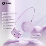 Purple Headphone Picun-Téléphone de sauna sans fil i30, stéréo Hi-Fi, casque Bluetooth 5.3 léger avec microphone, 36 heures de lecture pour téléphone, PC, voyage ""Nipseyteko