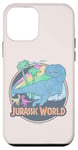 Coque pour iPhone 12 mini Jurassic World: Fallen Kingdom T-Rex Dino Scene Pastel Logo