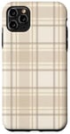 Coque pour iPhone 11 Pro Max Tartan écossais beige sable beige neutre