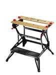 BLACK+DECKER Tough Work Bench Saw Horse, Dual Height Heavy Duty Steel Frame, WM626-XJ