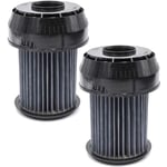 2x filtre plissé compatible avec Bosch bgs 62531/01 roxx x propower airflow, 6 sil 101 roxx x prosilence aspirateur - noir - Vhbw