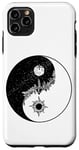 Coque pour iPhone 11 Pro Max Drôle Yin Yang Occulte Lune Soleil Blanc Noir Méditation